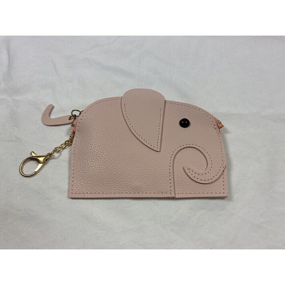 Elephant Change Purse Pink Zippered Pouch - Picture 3 of 8